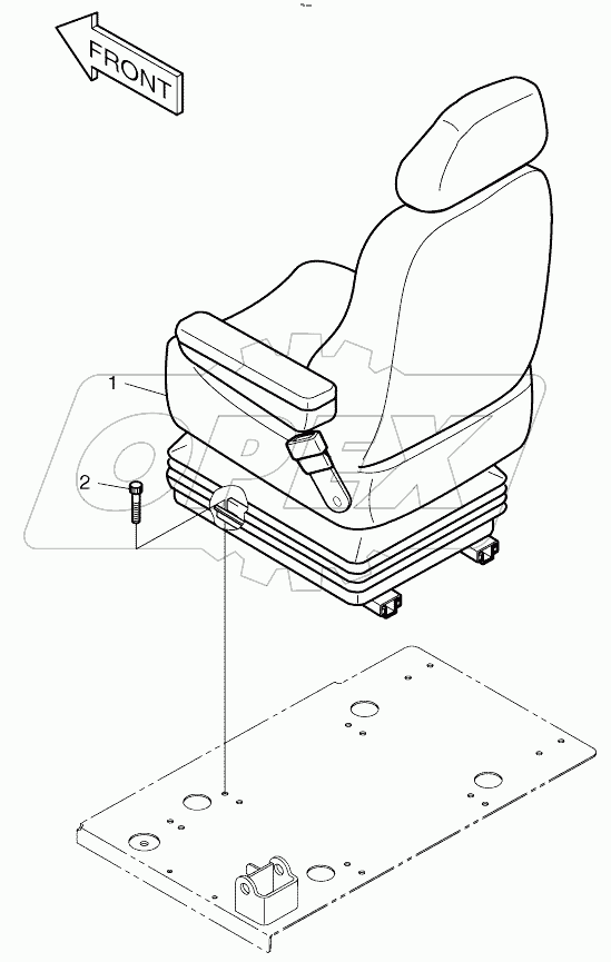  SEAT MOUNTING - EXCEPT EUROPE