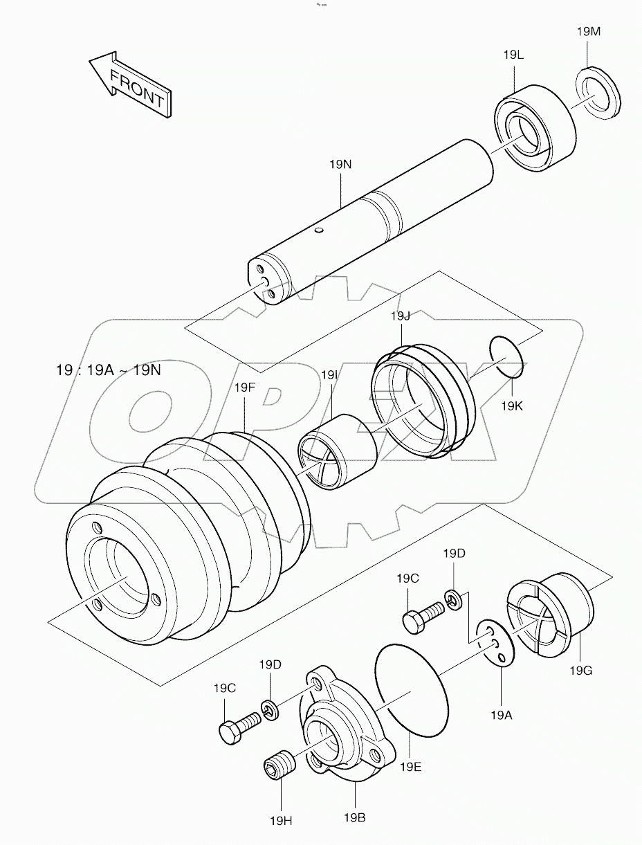  UPPER ROLLER (1001 - 10049)