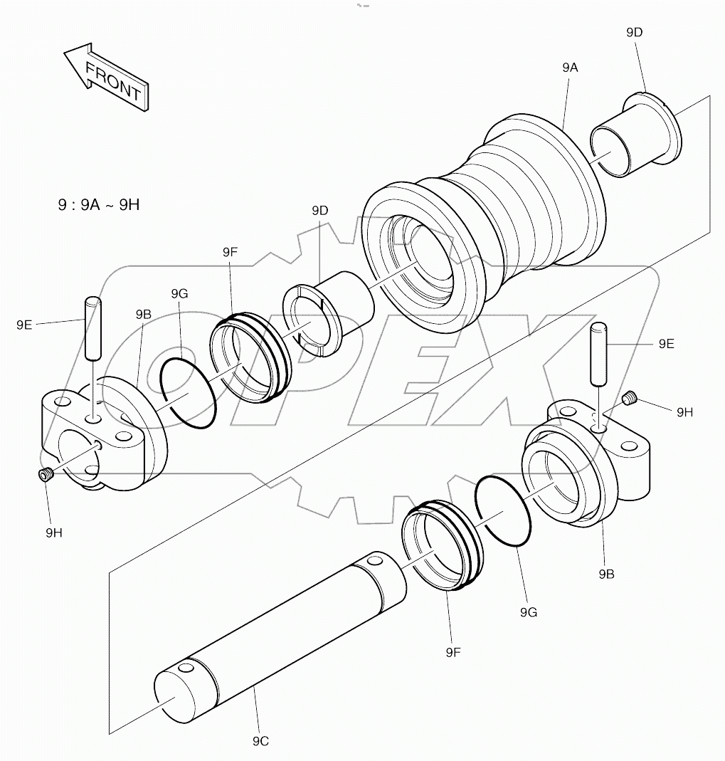  LOWER ROLLER (1001 - 10049)