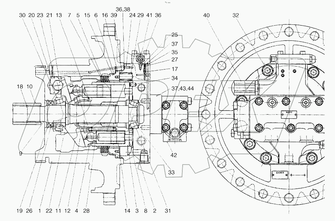  TRAVEL MOTOR (1001 - 1051)