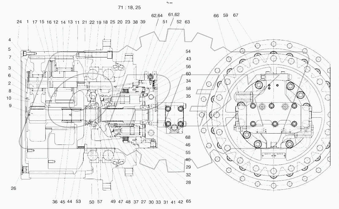  TRAVEL MOTOR (1052 - )