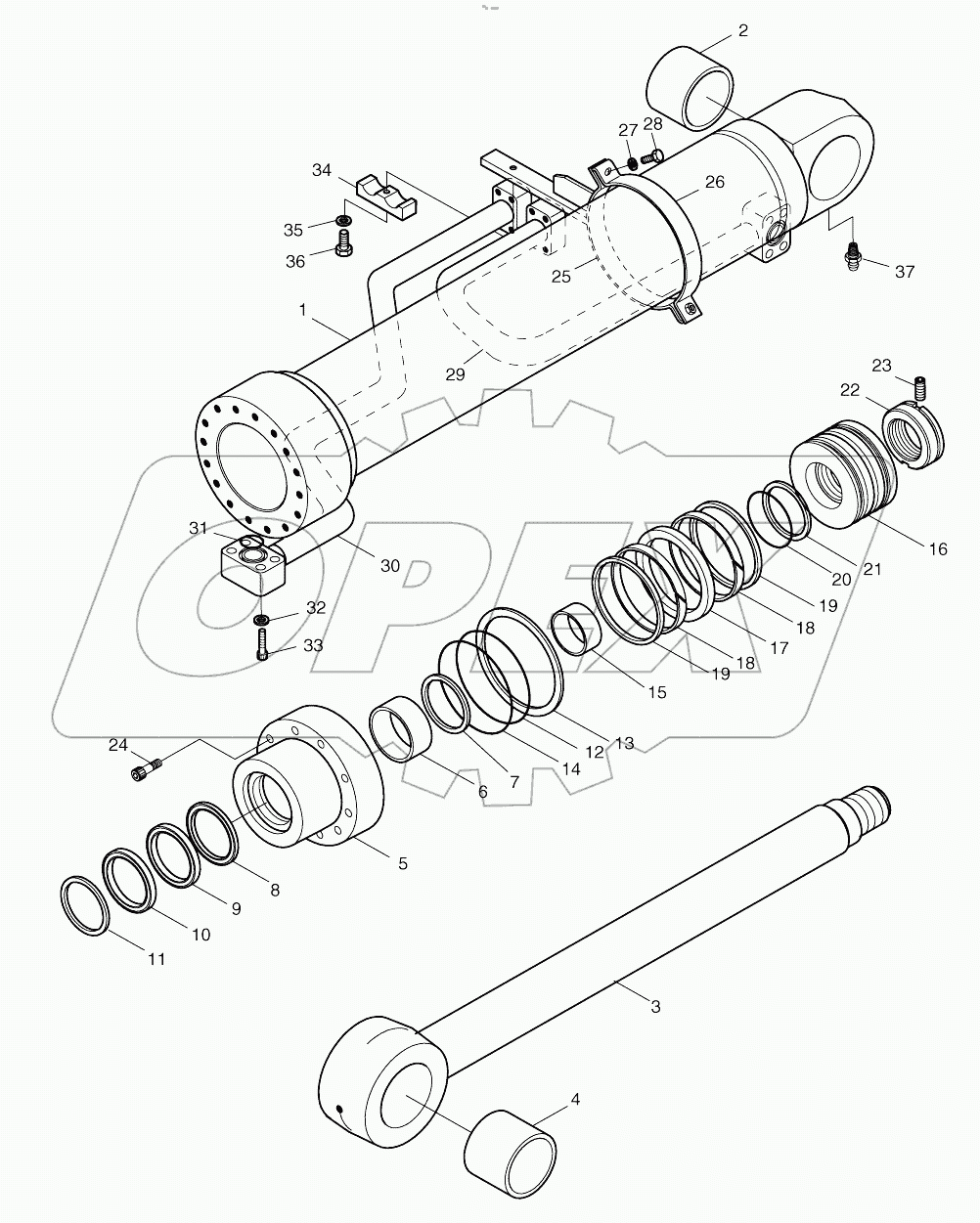  BOOM CYLINDER (L.H) - LOCK VALVE