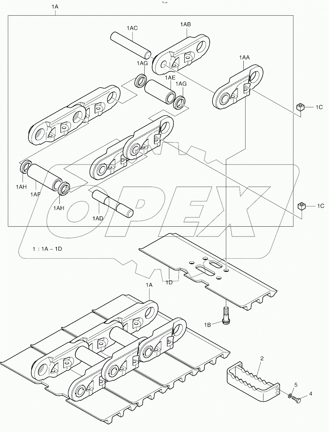  TRACK SHOE - OPT. (10042 - )