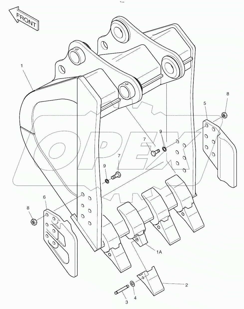  BUCKET ASSY - 1.68m3