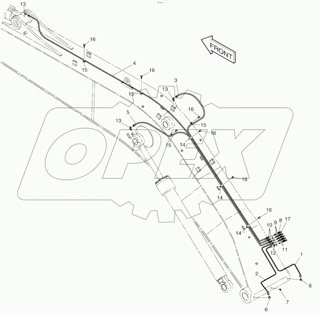  LUBRICATION PIPING - BOOM 9.0m
