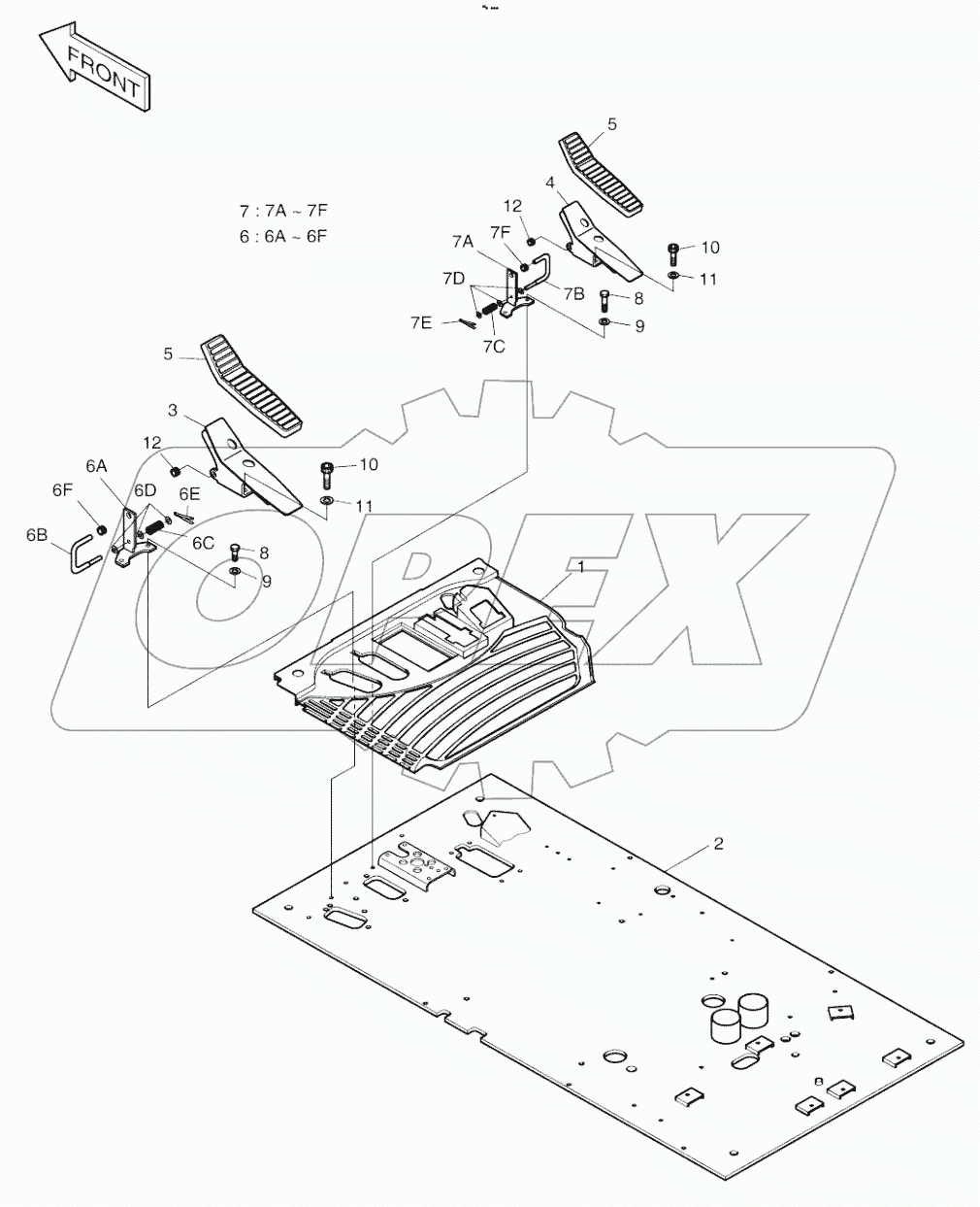  FLOOR ASSY - TILT & ARTI.BOOM