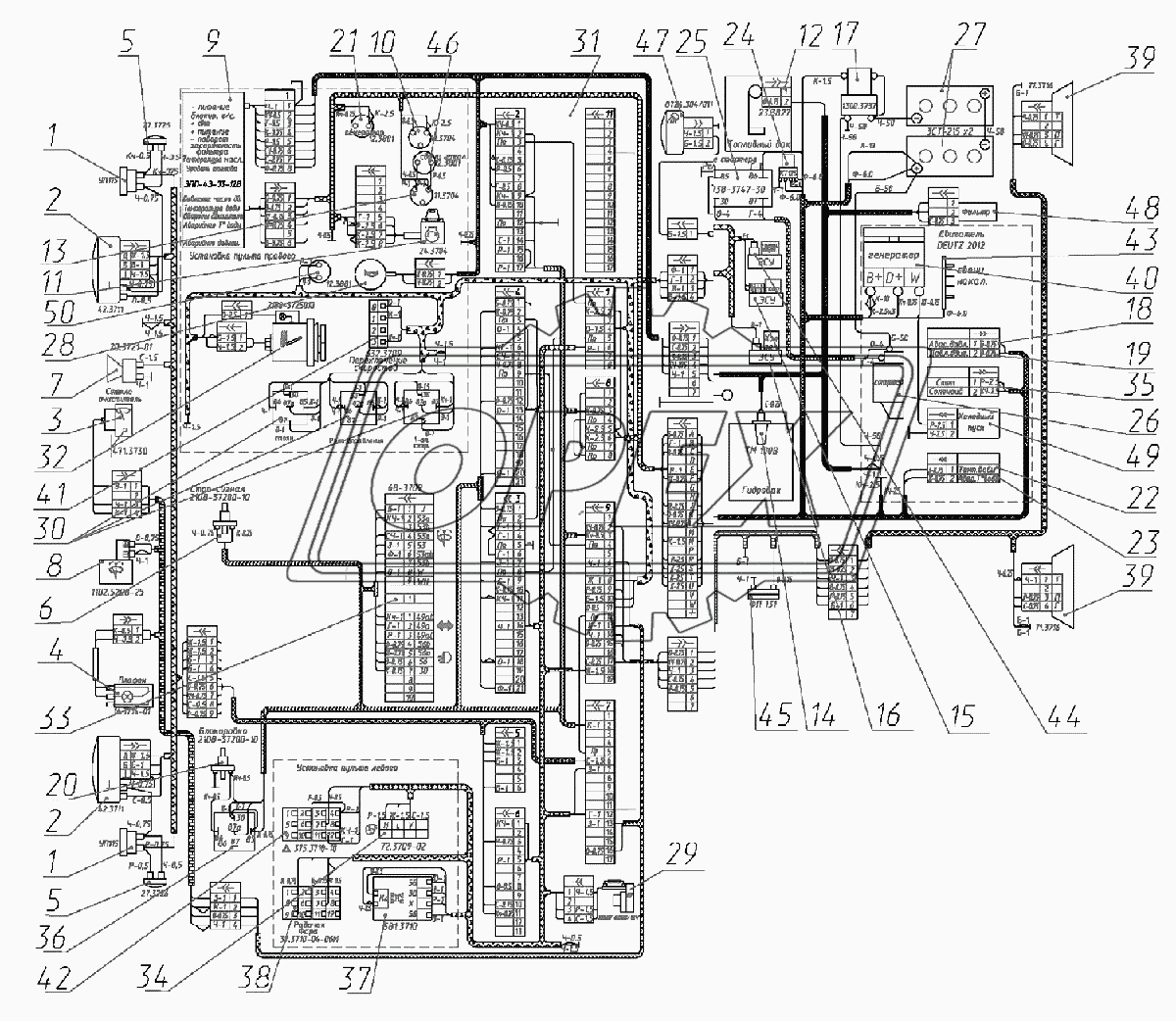 Электромонтажная схема экскаватора E130W