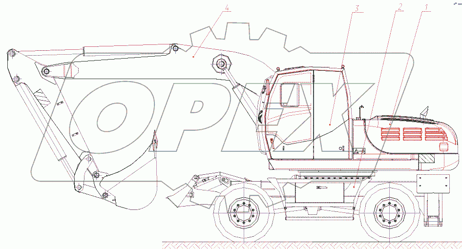  Экскаватор гидравлический пневмоколесный E140W
