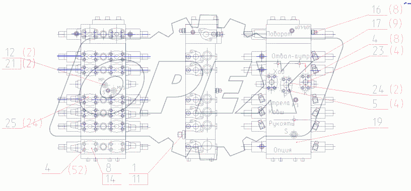  Гидрораспределитель 160-45-41.20.000