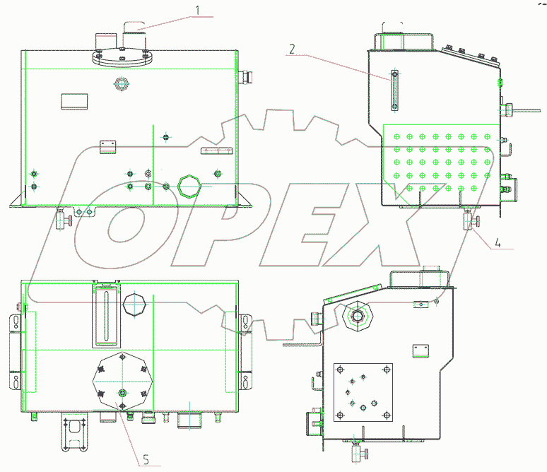  Бак гидравлический 160-45-40.10.000