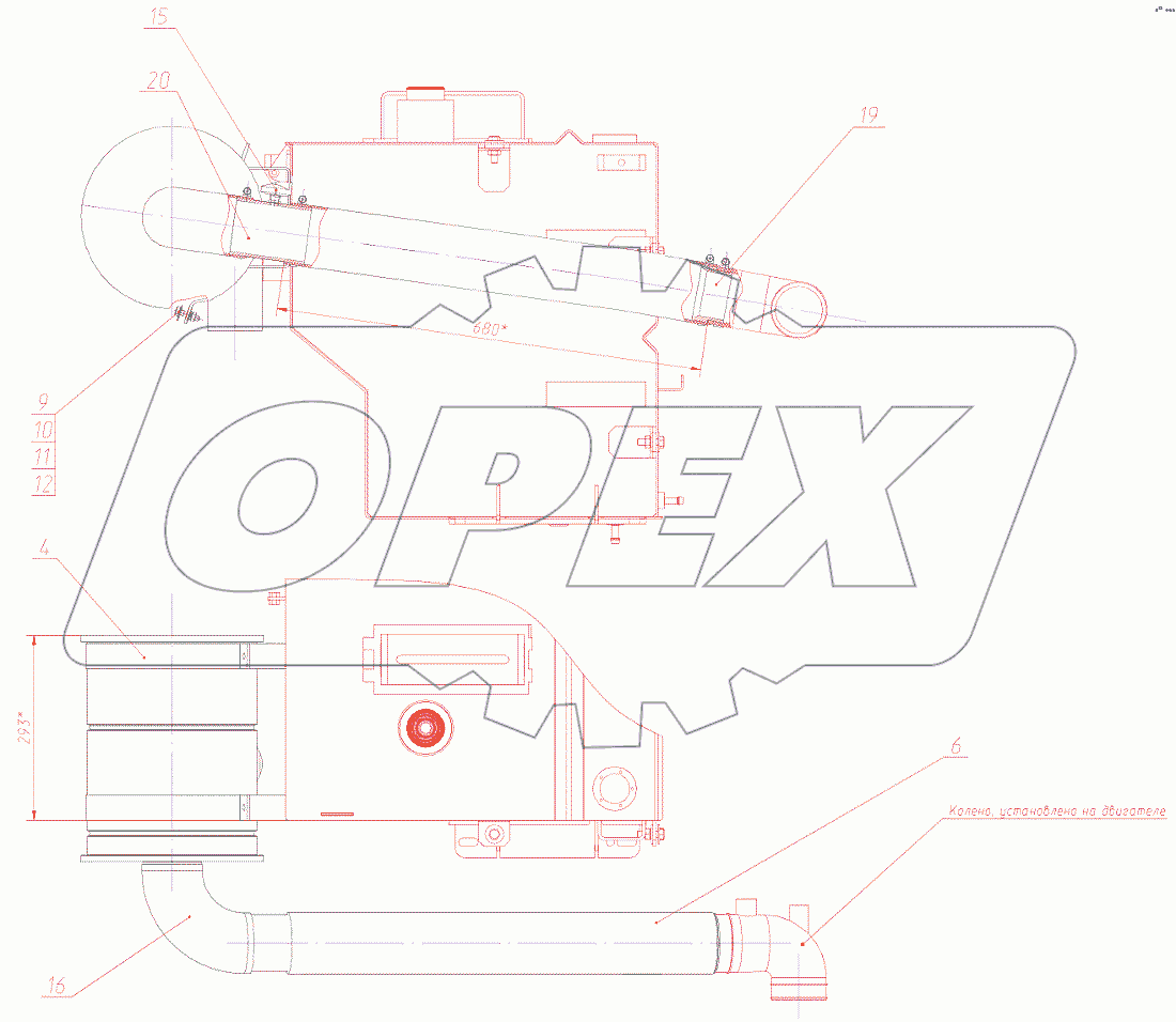  Установка воздухоочистителя 160-00-28.04.000