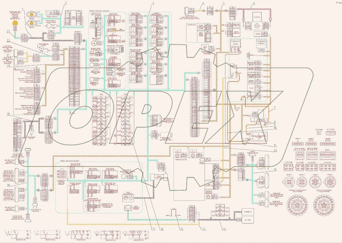 Электромонтажная схема экскаватора