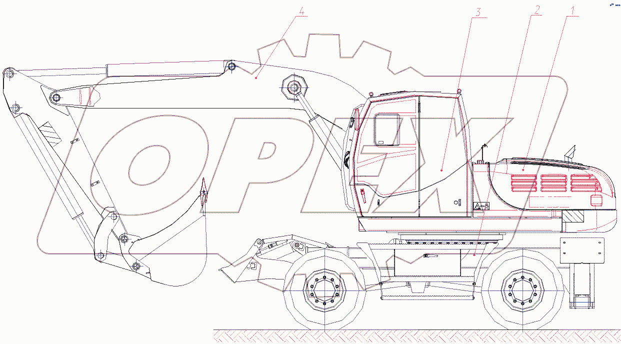  Экскаватор гидравлический пневмоколесный E170W