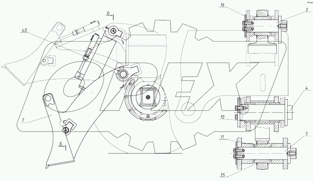  Установка отвала 160-00-50.70.000