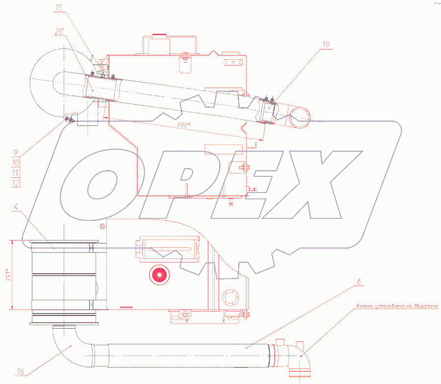  Установка воздухоочистителя 160-00-28.04.000