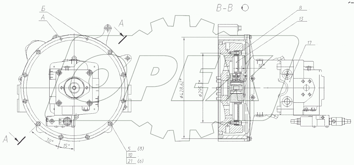  Установка насоса 160-00-28.02.000-03