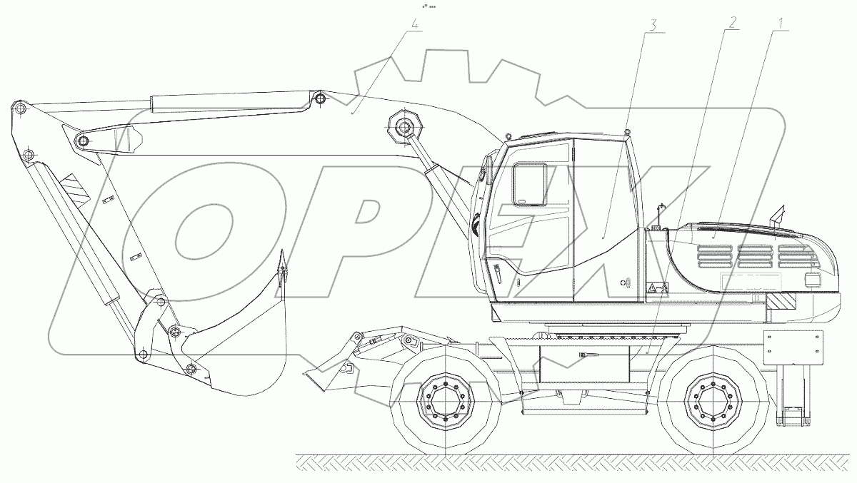  Экскаватор гидравлический пневмоколесный