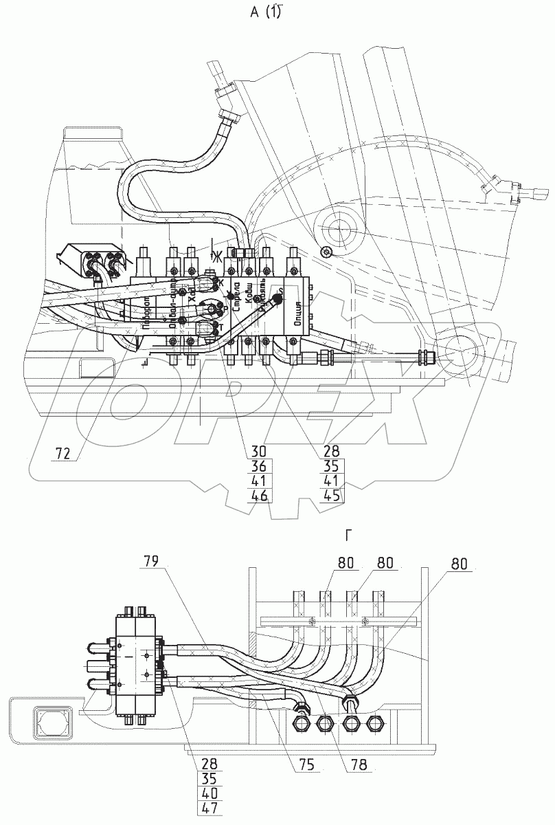  Трубопроводы на поворотной платформе