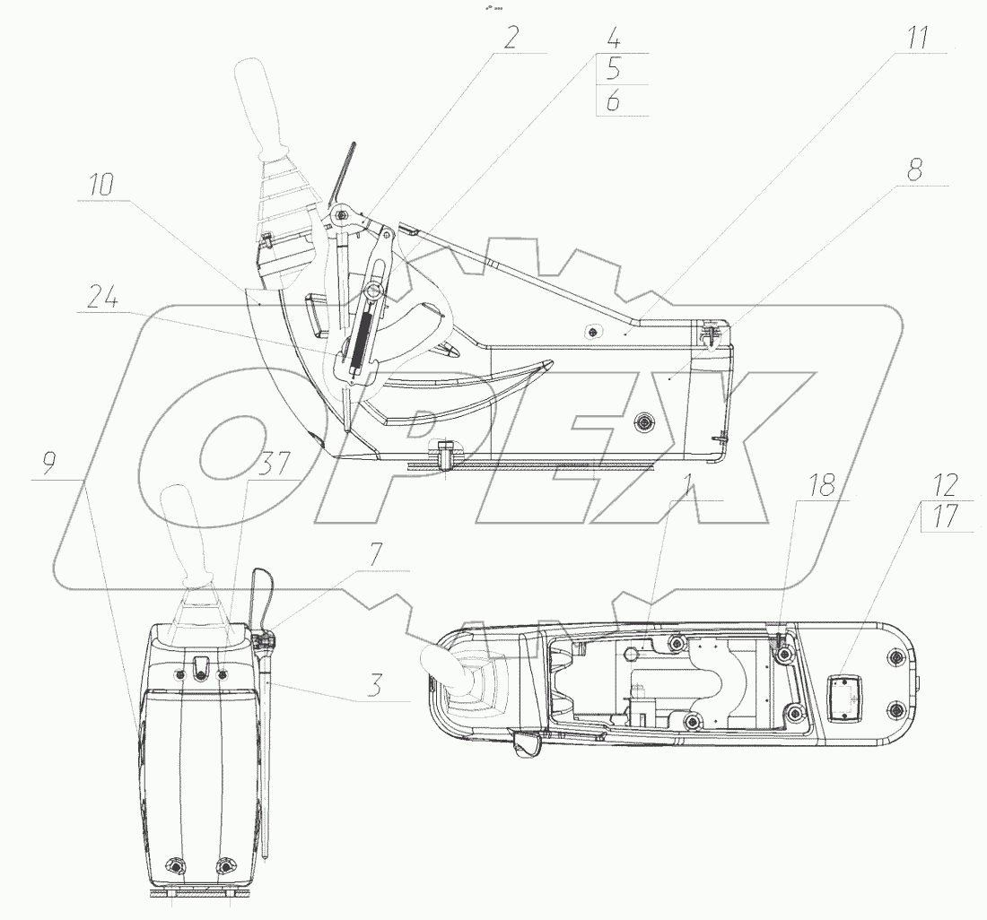  Установка пульта левого