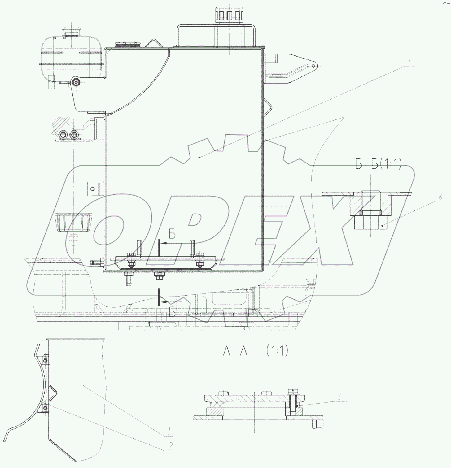  Установка бака топливного
