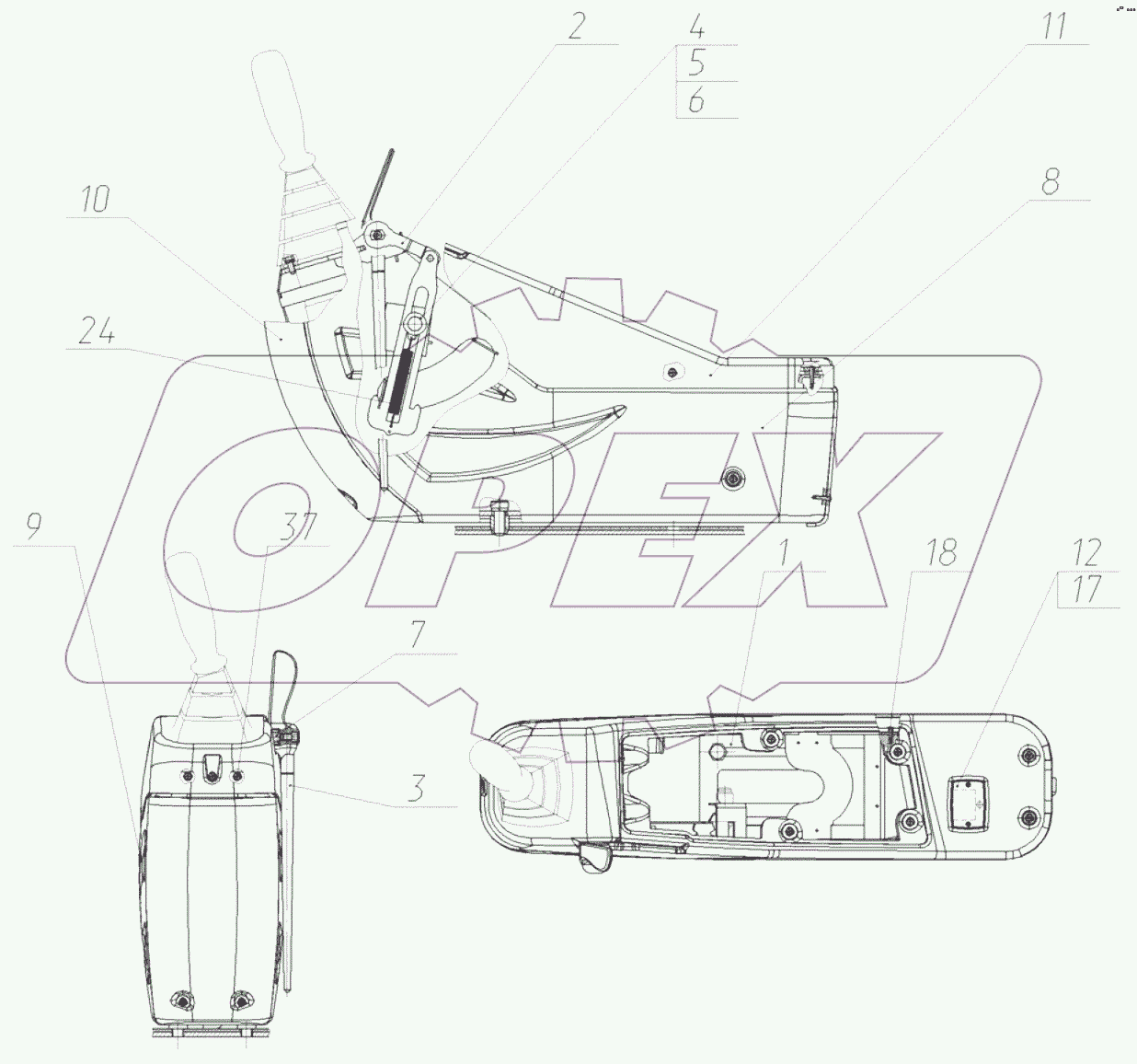  Установка пульта левого