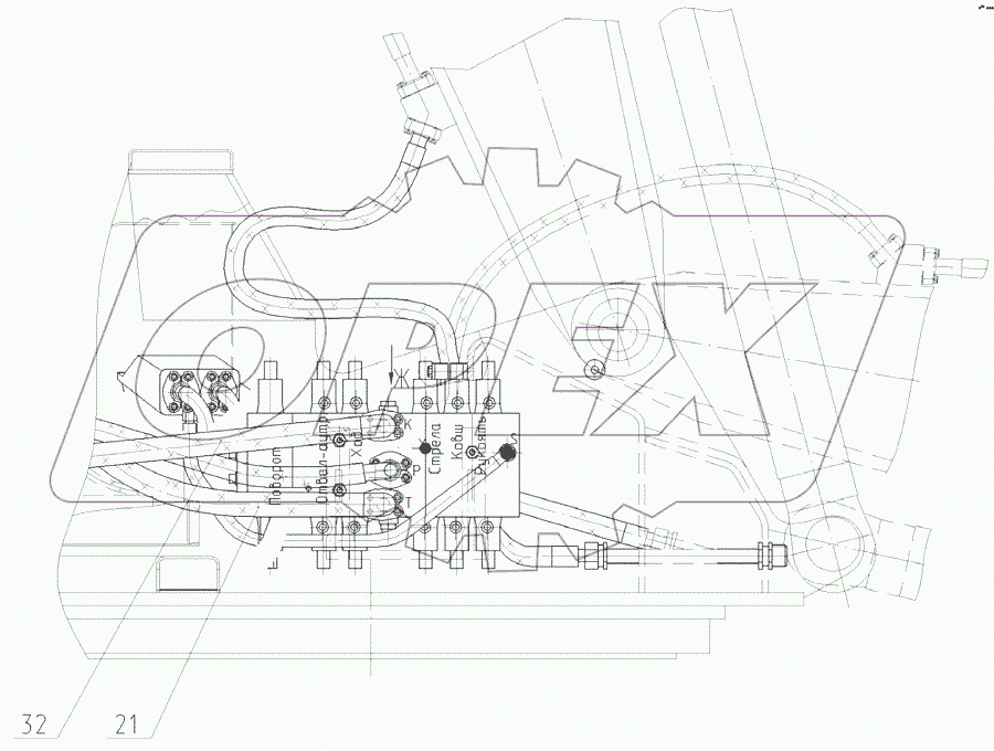  Трубопроводы на поворотной платформе