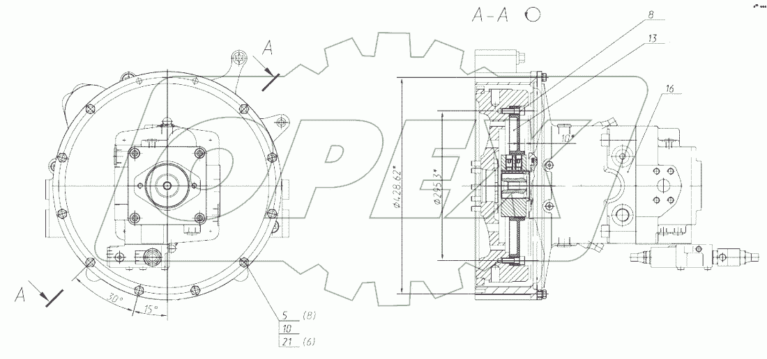  Установка насоса 160-00-28.02.000-02