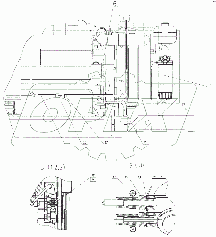  Установка топливопроводов 160-00-28.05.000