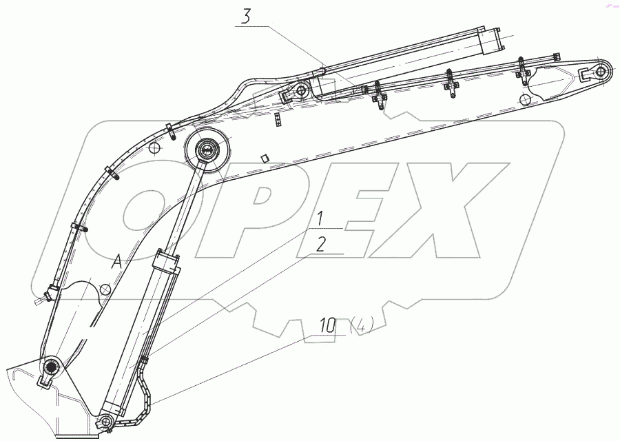  Гидрооборудование стрелы 3523-00-81.00.000