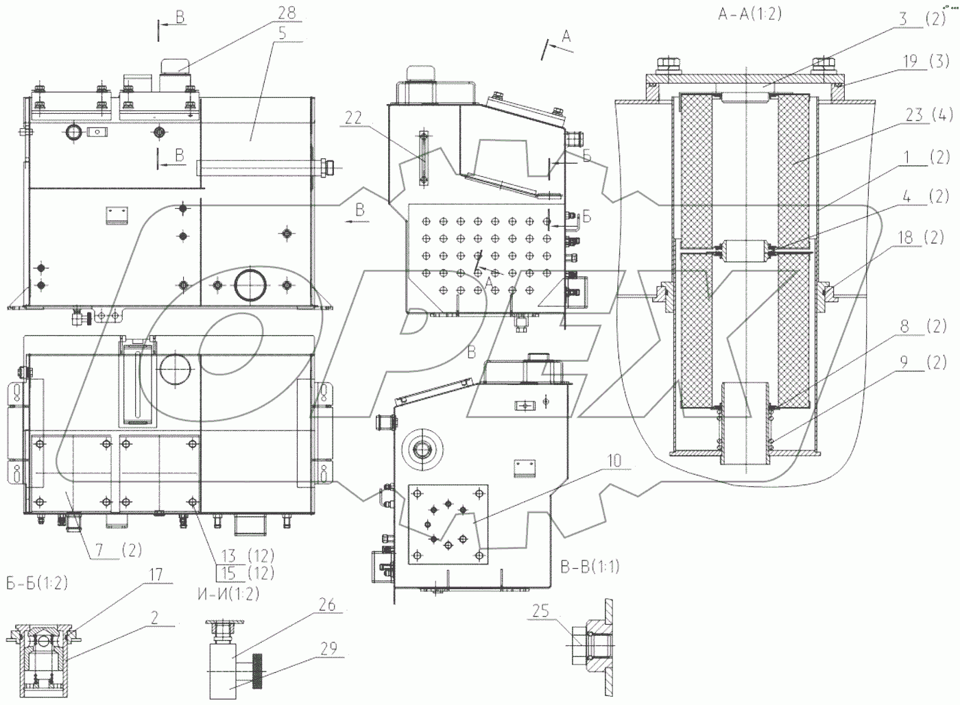  Бак гидравлический 3523-00-40.10.000