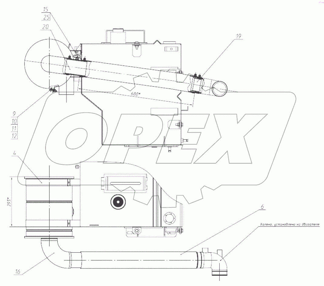  Установка воздухоочистителя 160-00-28.04.000-10