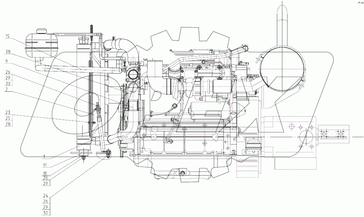  Установка радиатора 130-00-28.06.000