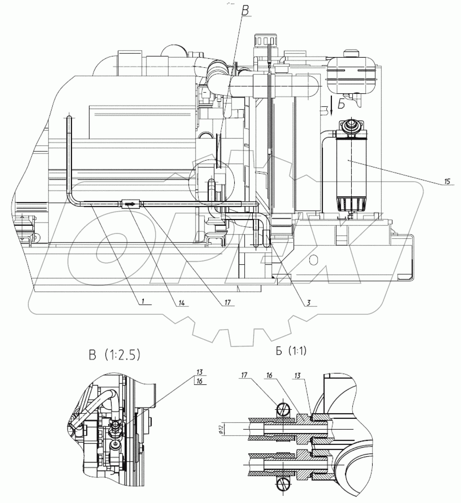  Установка топливопроводов 160-00-28.05.000