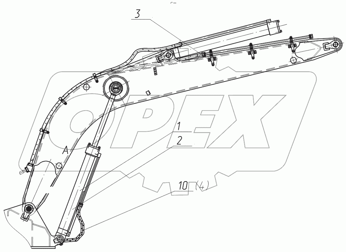  Гидрооборудование стрелы 3523-00-81.00.000