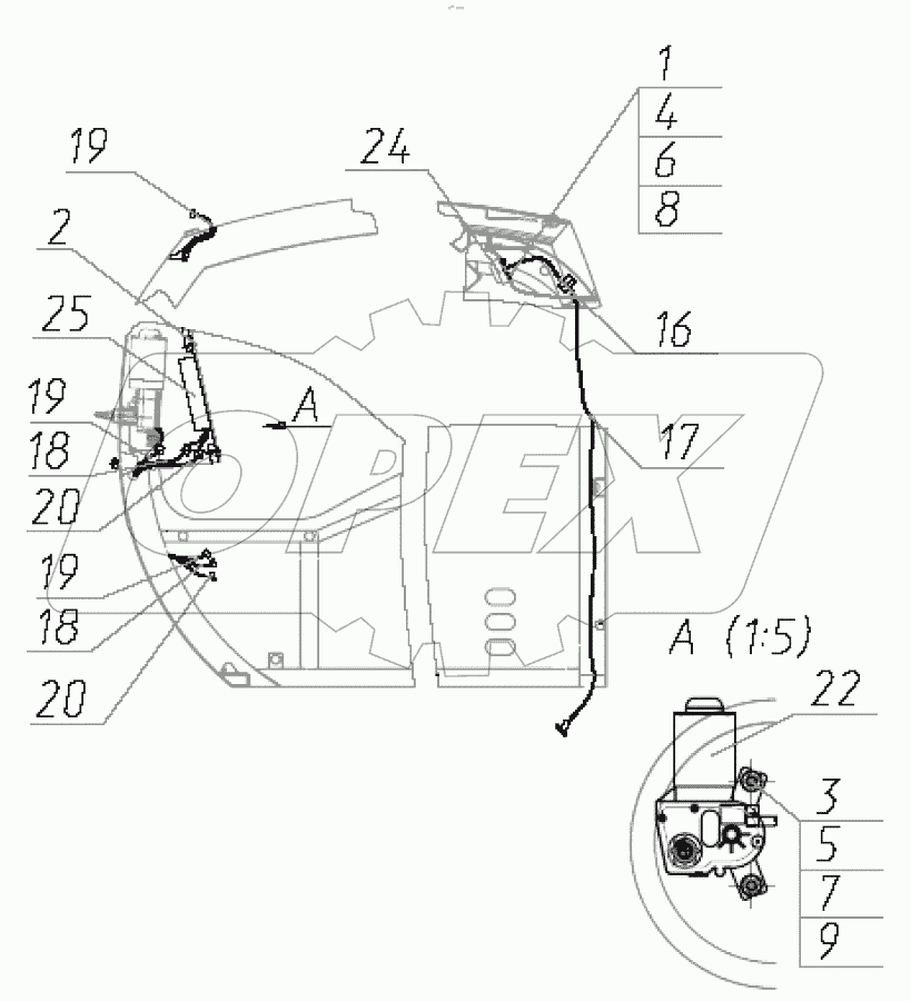  Электрооборудование кабины 3523-02-30.30.000