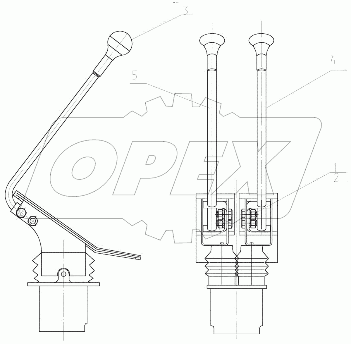  180-00-42.21.020 Установка рычагов