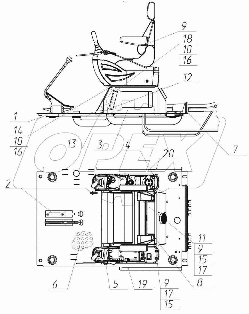  318-00-25.00.000 Управление экскаватором