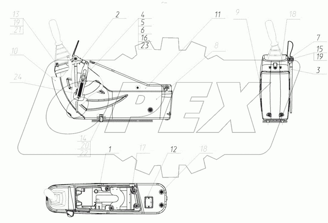  125-07-25.00.500 Установка пульта правого