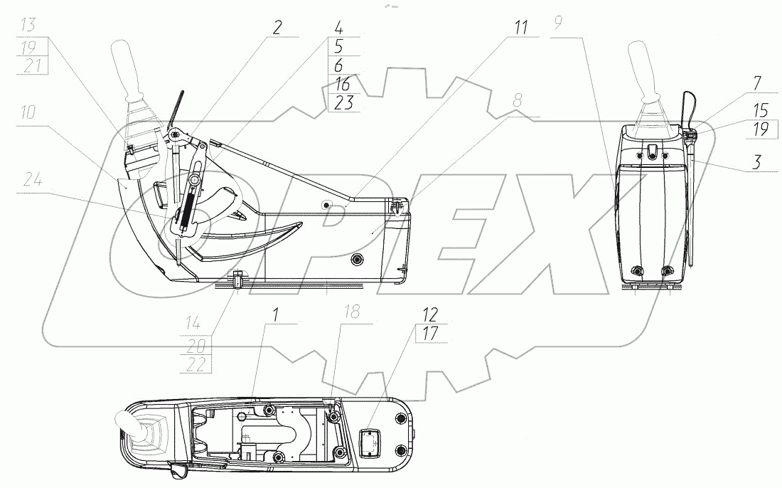  125-07-25.00.600 Установка пульта левого