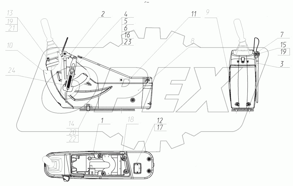  125-07-25.00.600 Установка пульта левого