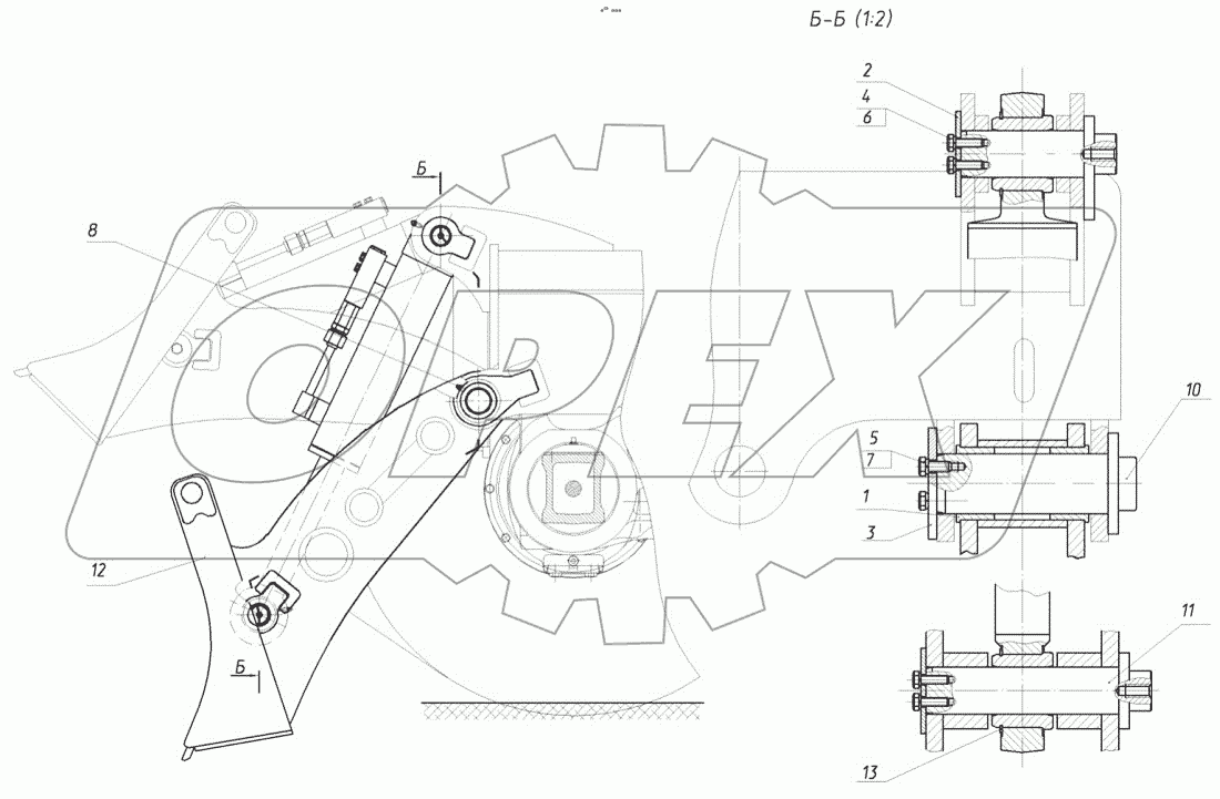  160-00-50.70.000 Установка отвала