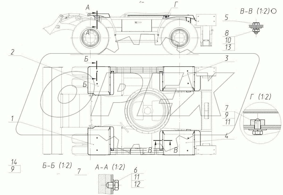  130-00-56.80.000 Установка крыльев