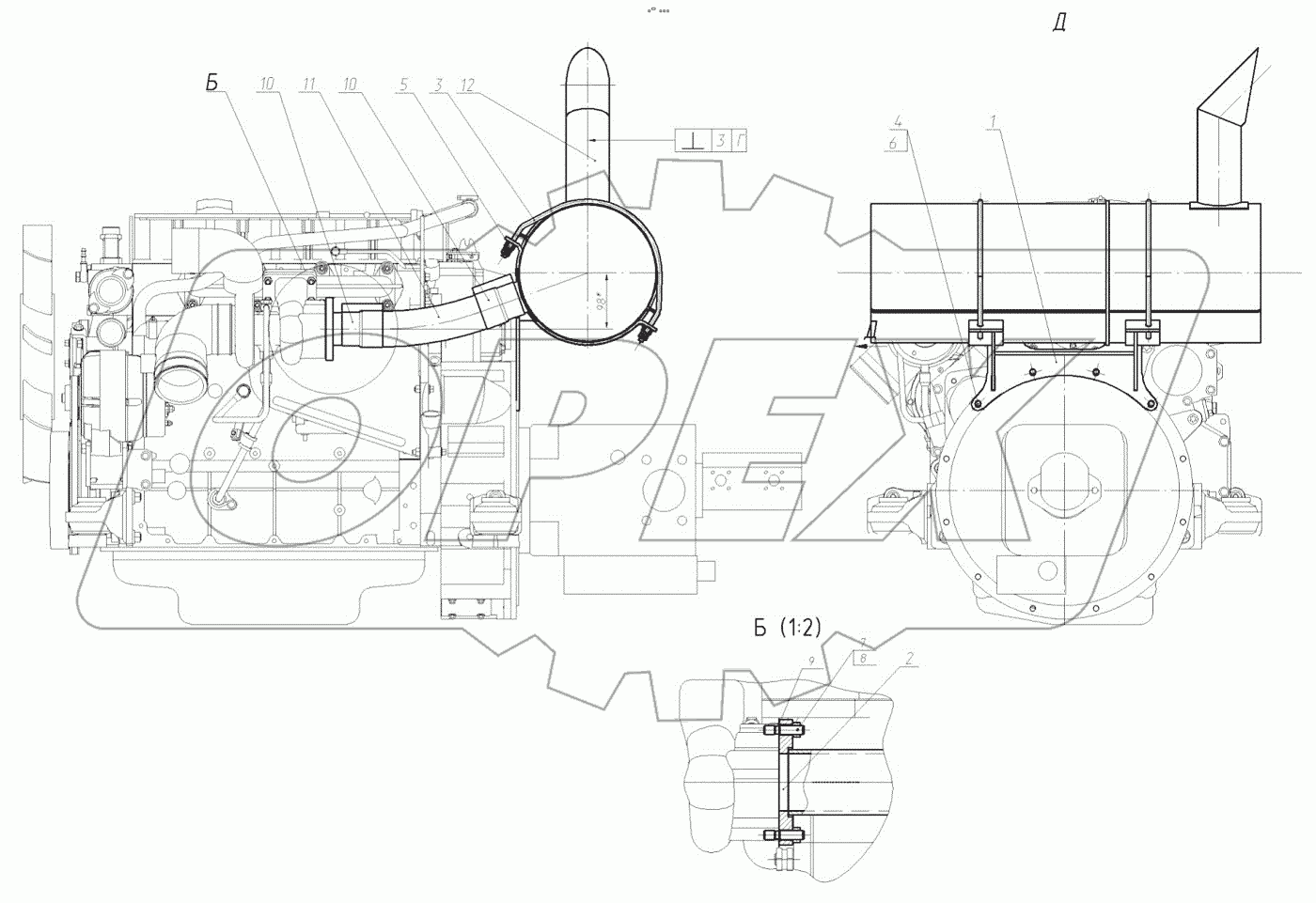  160-00-28.01.000-02 Установка глушителя