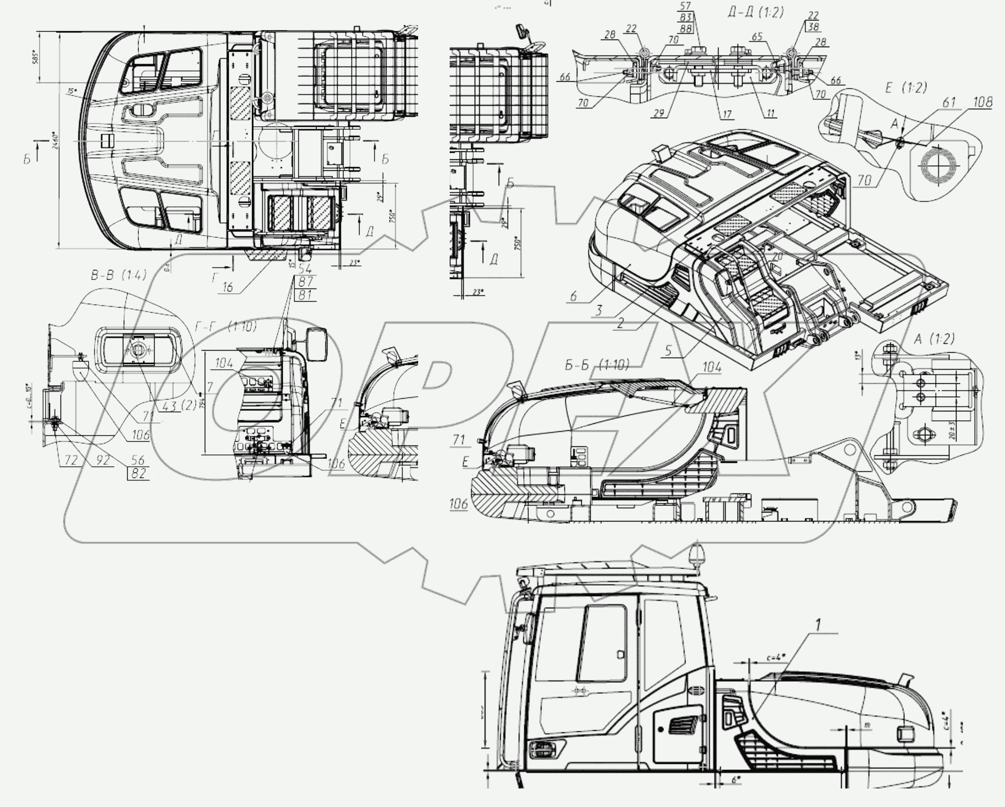  145-00-22.00.000 Установка капотной системы
