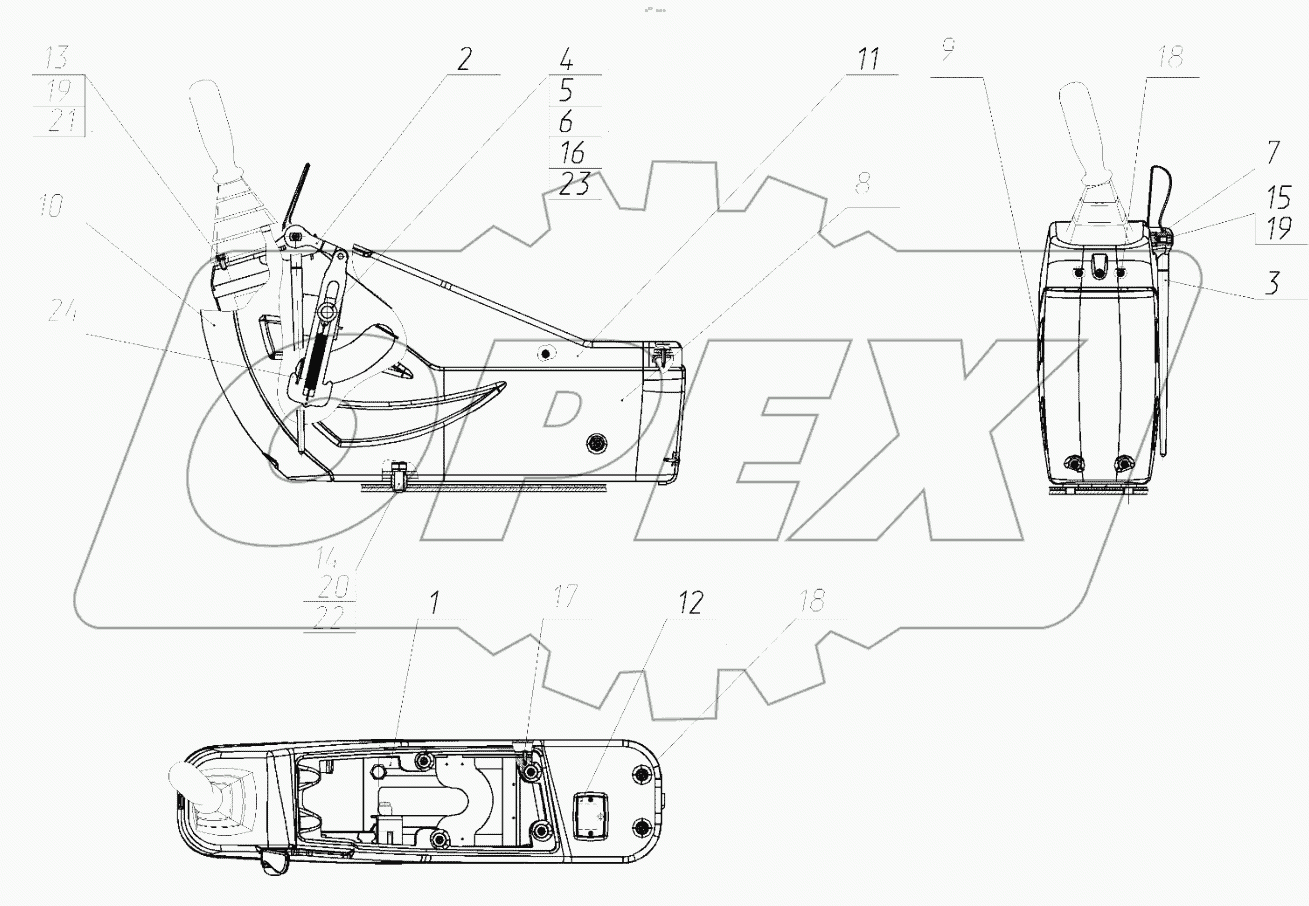  125-07-25.00.500 Установка пульта правого