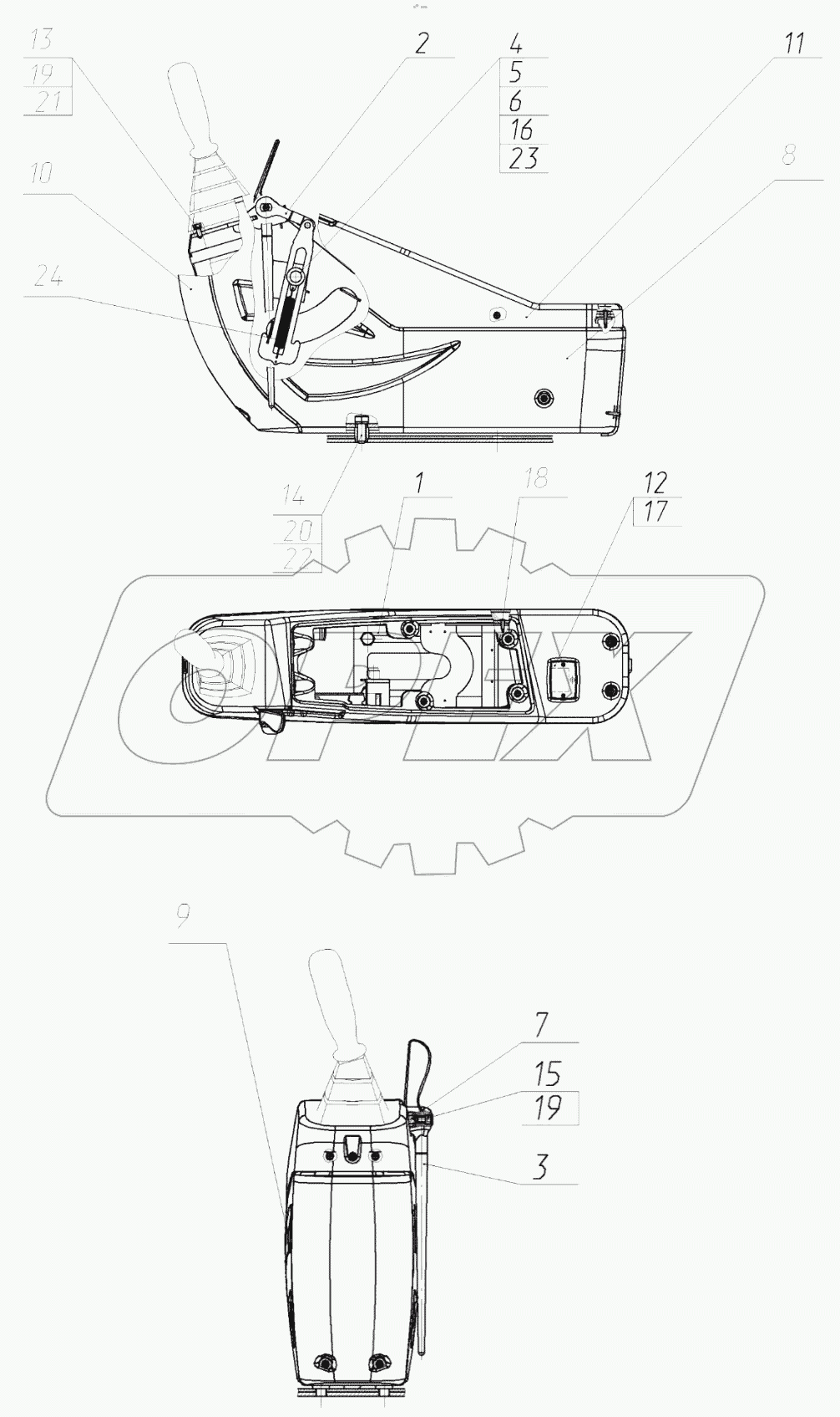  125-07-25.00.600 Установка пульта левого