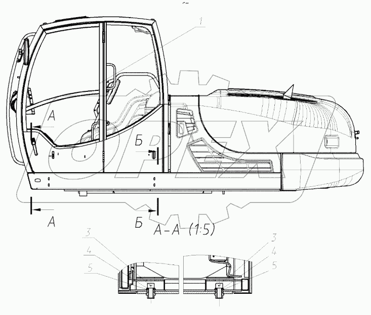  145-00-20.23.000 Установка кабины