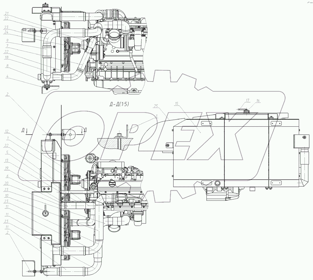  Установка блока радиаторов