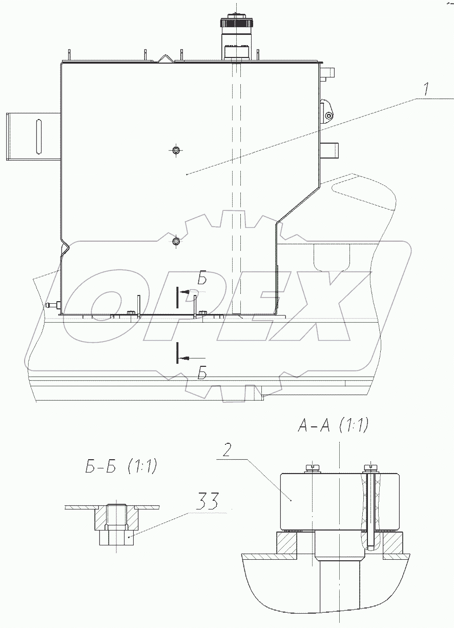 Установка бака топливного