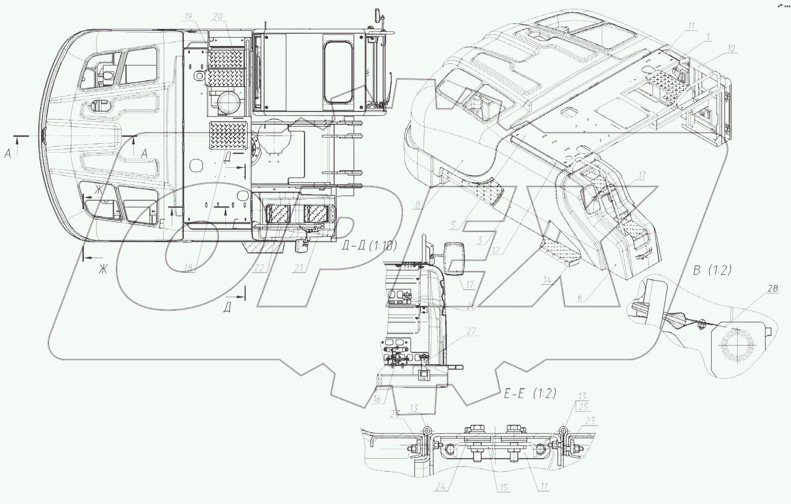  Установка капотной системы